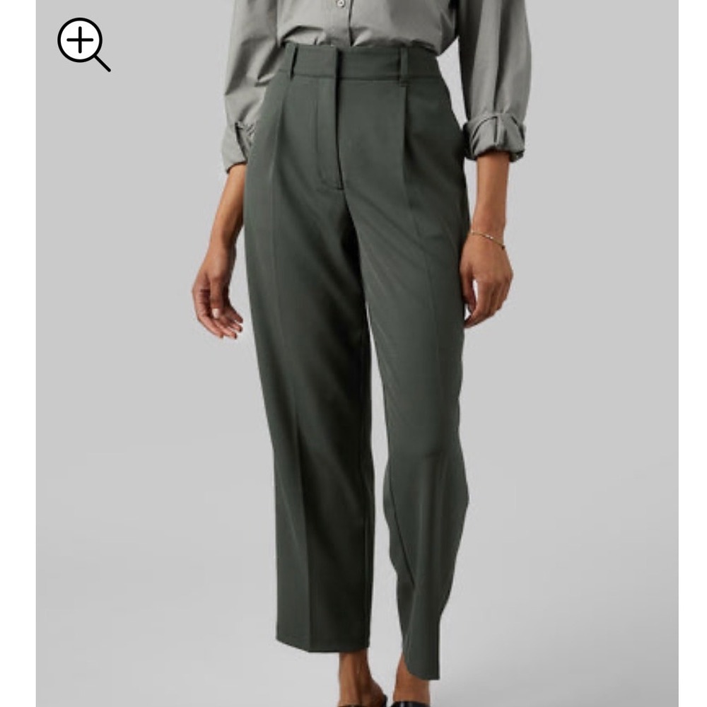 32 Degrees Olive Green Straight-Leg Tailored Pants